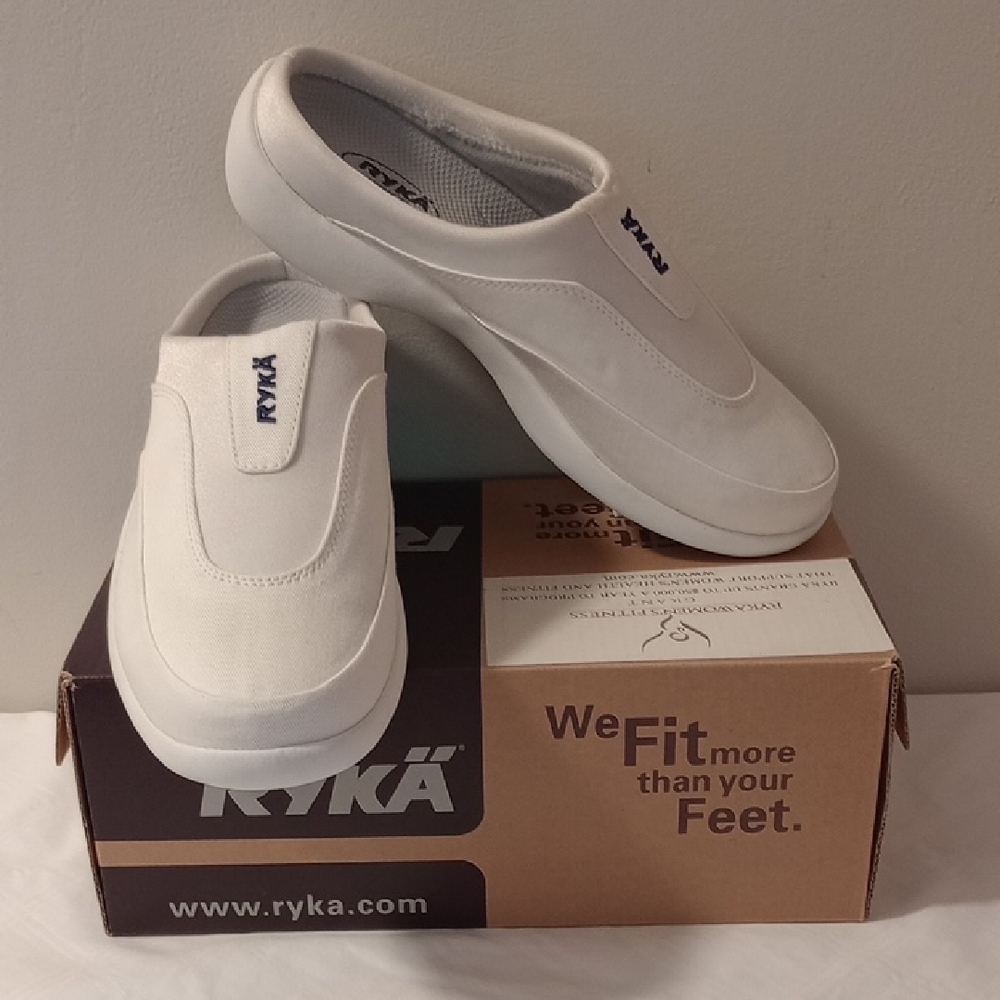 Ryka Zoy Yo Mules Slip-On Sneakers White 8W